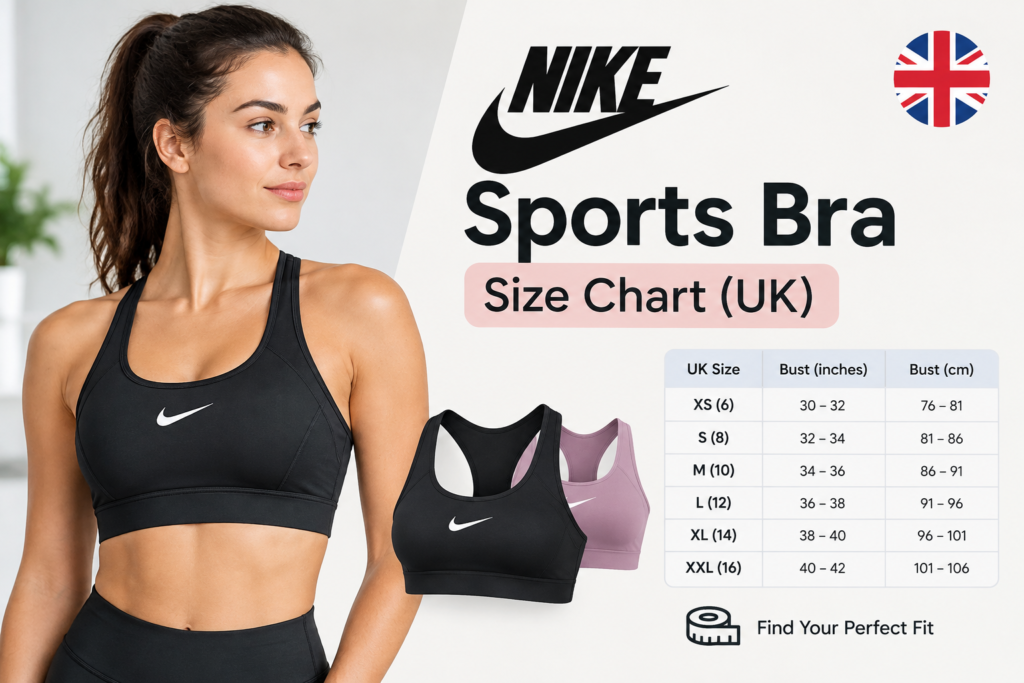 nike sports bra size chart uk